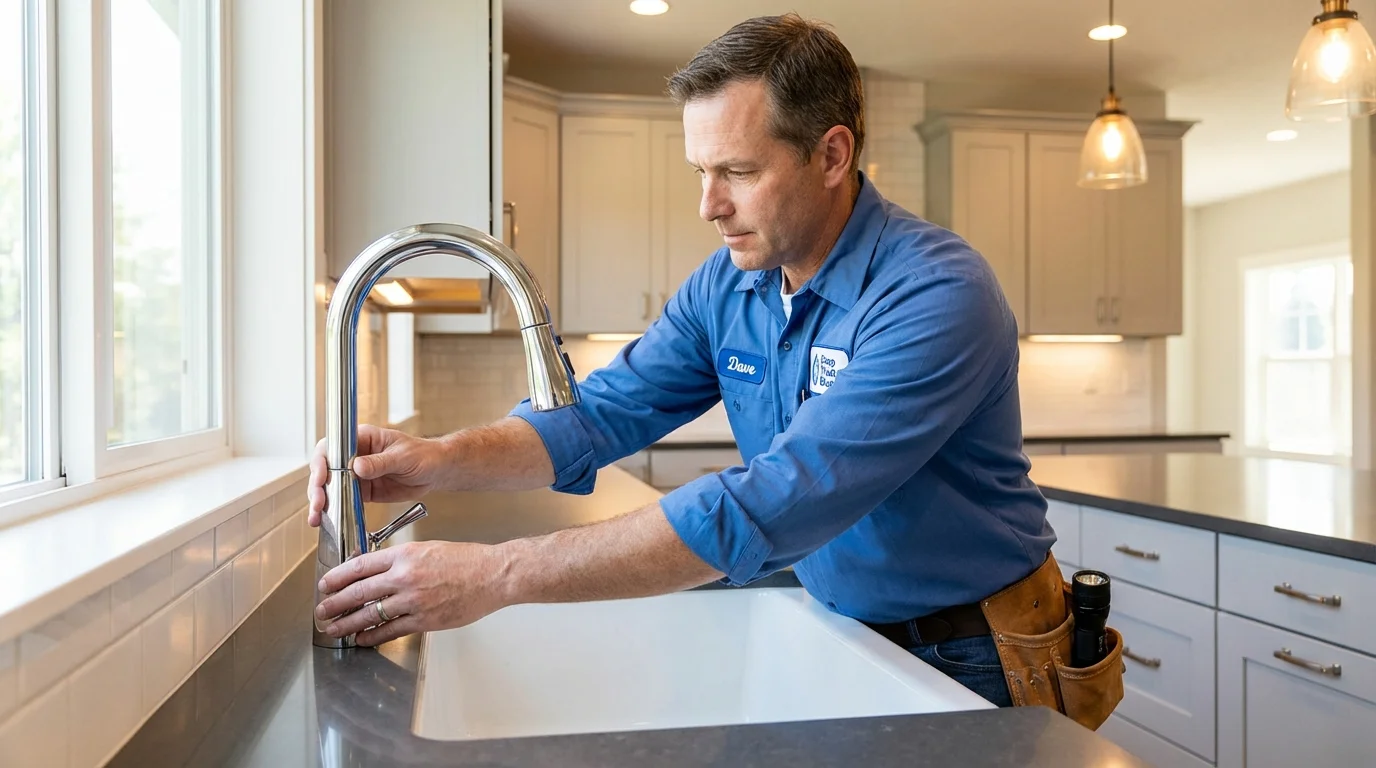 Kitchen faucet installation by Johns Plumbing LLC in Cornelius